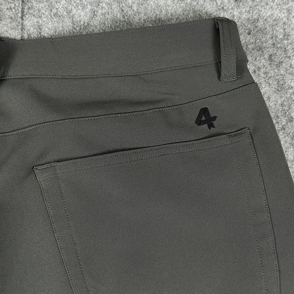 FourLaps Traverse Pants Mens 33x34 Gray Polyester Stretch Flat Front Straight - Picture 15 of 15